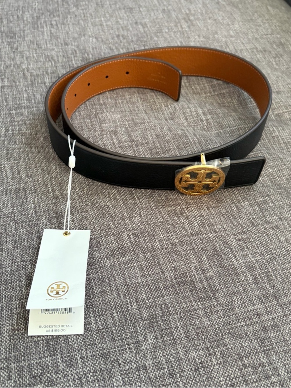 Tory Burch Reversible Belt with Gold Logo